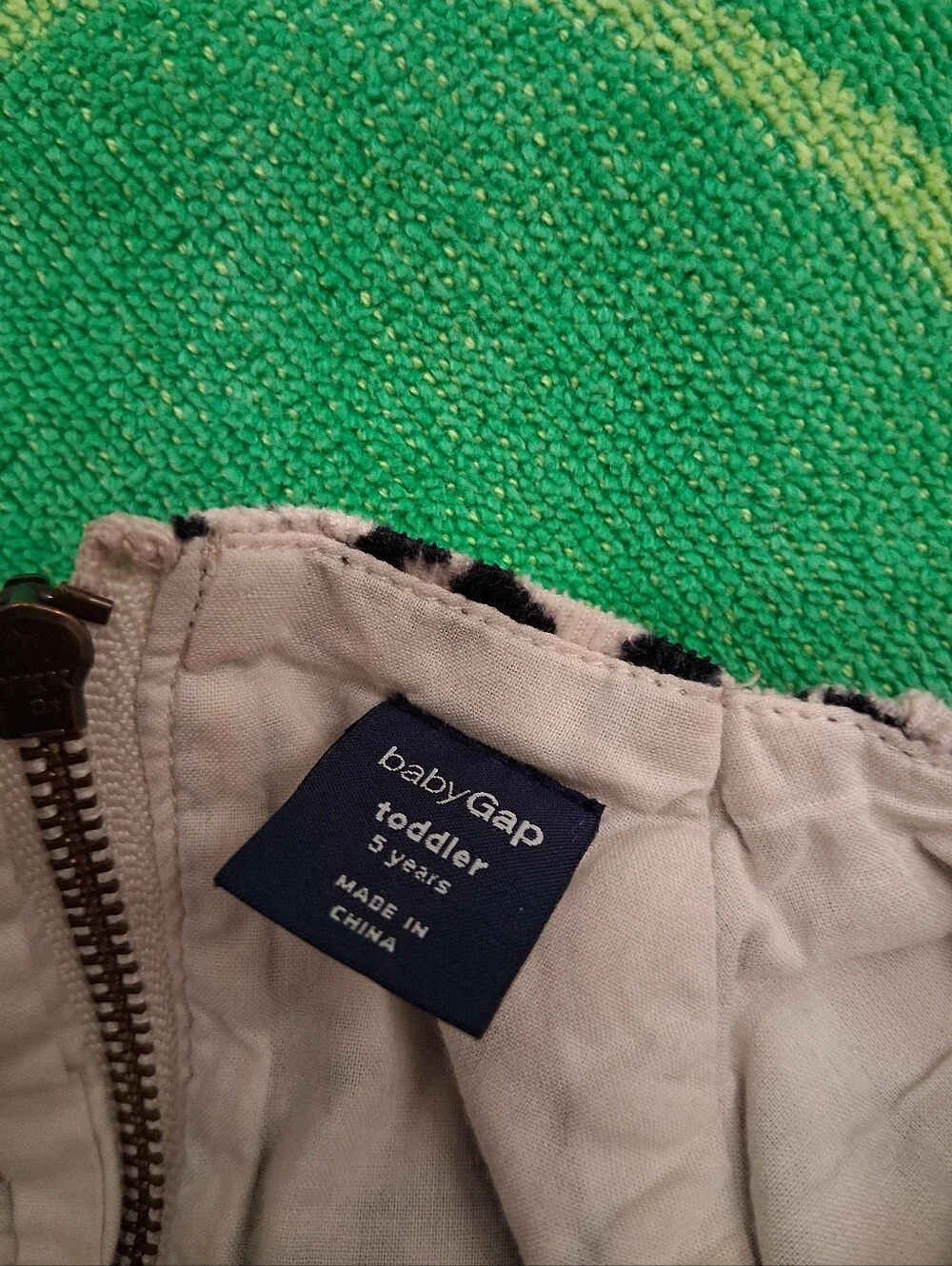 Baby Gap Curduroy Animal Print Top Dress 5 Years